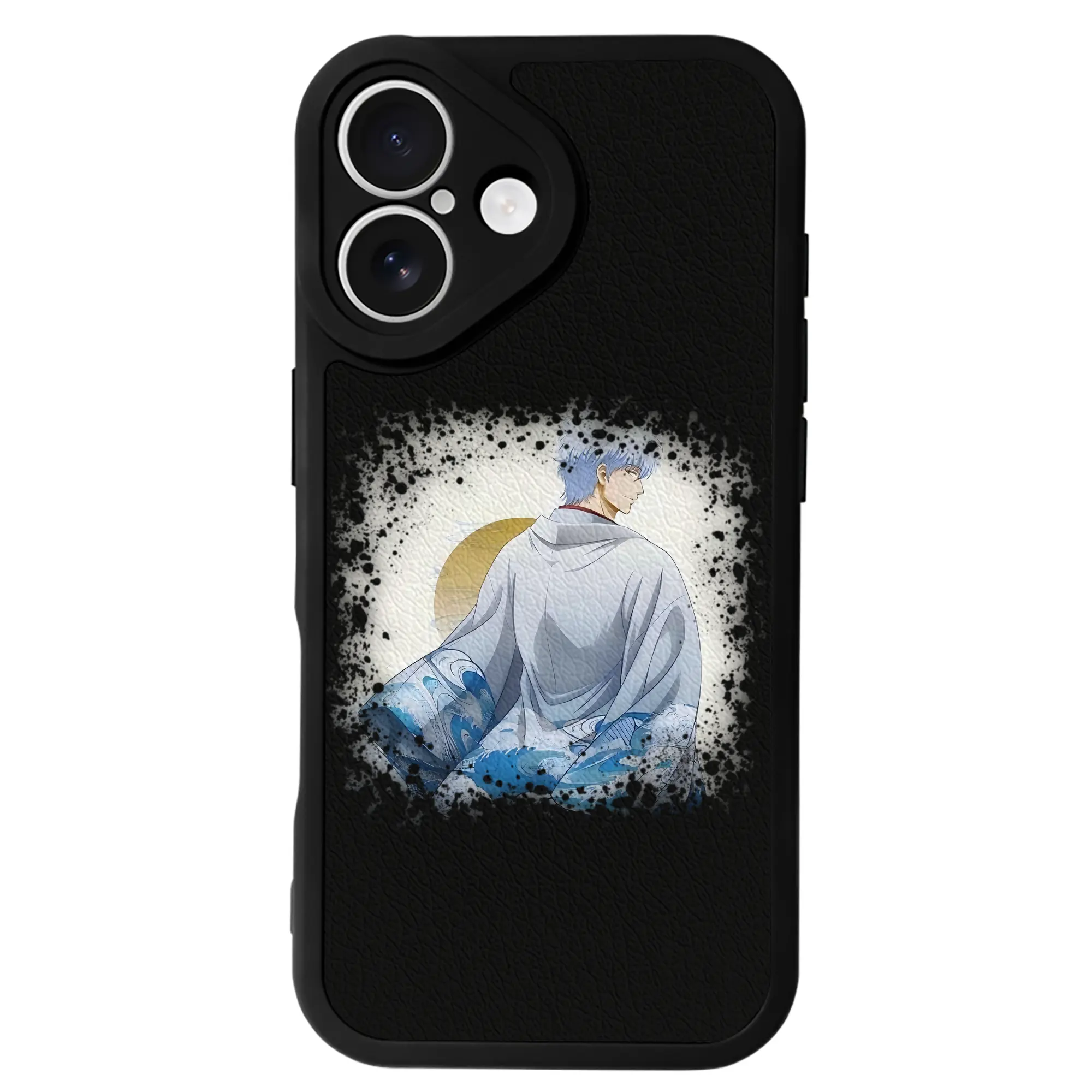 銀魂 グッズ 坂田 銀時 - IPhone 16シリーズ対応 ・ シリコンスマホケース ・ レザー調 ・ 高精度フィット ・ 耐衝撃 ・ ワイヤレス充電対応 ・ 精密カット